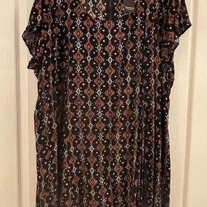 Torrid Black and Brown Geometric Dress